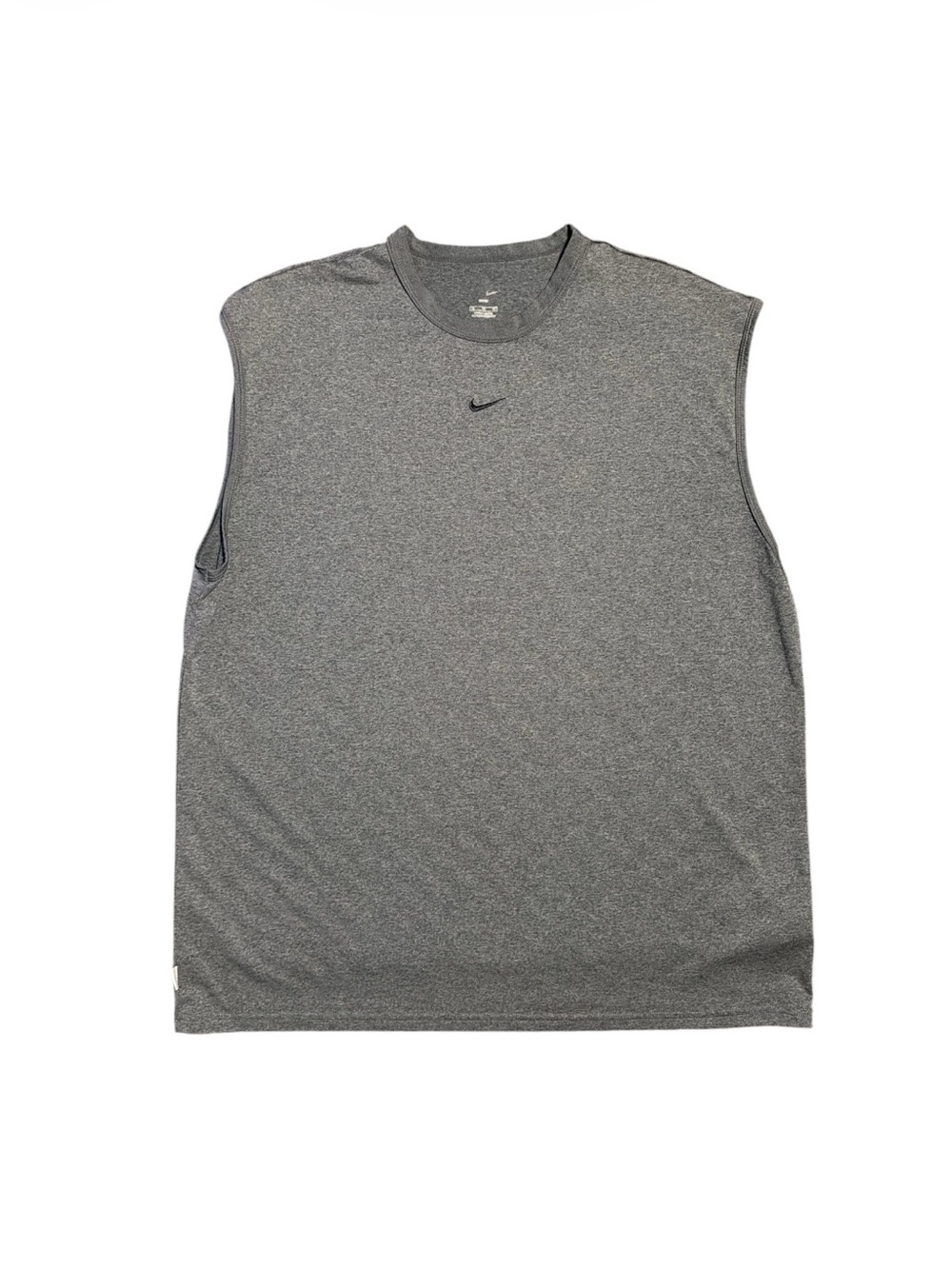 Rare Nike Dri-FIT Center Swoosh Sleeveless Shirt Men’s XL Gray Training Tank